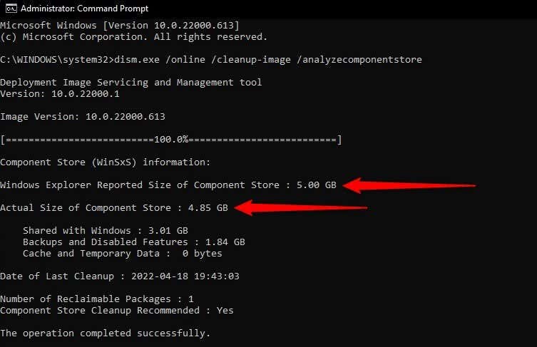 1.-winsxs-size-1 - Bộ phận trợ giúp Geek Thư mục WinSxS là gì, tại sao nó lớn và cách dọn dẹp? hình ảnh 2