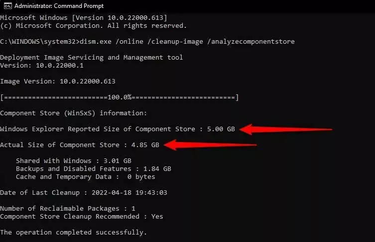 1.-winsxs-size-1 - Bộ phận trợ giúp Geek Thư mục WinSxS là gì, tại sao nó lớn và cách dọn dẹp? hình ảnh 2