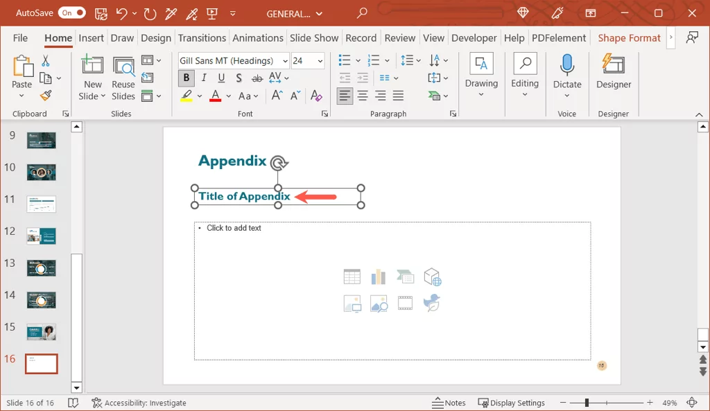 - Bàn trợ giúp Geek Cách tạo phụ lục trong PowerPoint ảnh 6