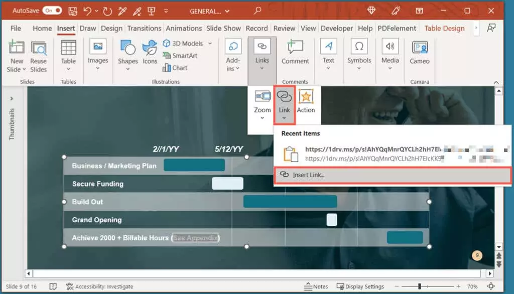 - Bàn trợ giúp Geek Liên kết tới một Phụ lục trong PowerPoint hình 2