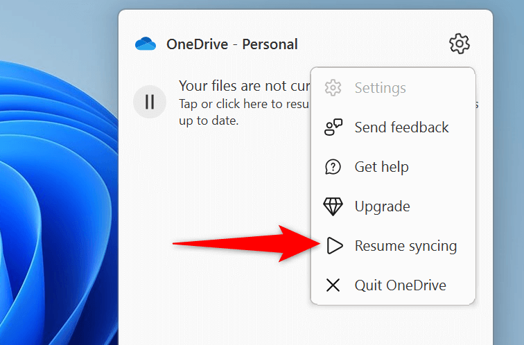 - Bàn trợ giúp Geek Bật hình ảnh Tùy chọn đồng bộ hóa của OneDrive