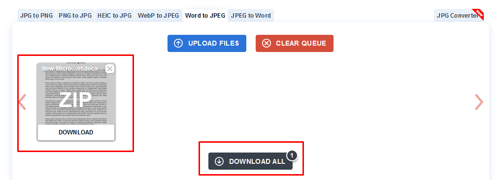 - Bàn trợ giúp Geek Lưu dưới dạng JPEG bằng cách sử dụng Trình chuyển đổi trực tuyến hình ảnh 4