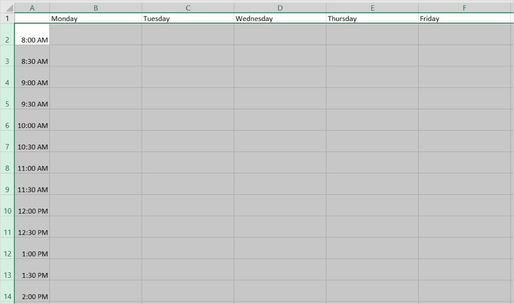 - Bàn trợ giúp Geek Tạo lịch trình của riêng bạn trong Excel hình ảnh 5