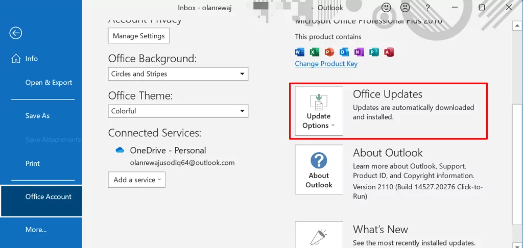 - Bàn trợ giúp Geek Cập nhật hình ảnh Outlook 3
