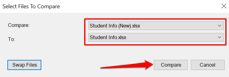- Bàn trợ giúp Geek Công cụ So sánh Bảng tính để kiểm tra sự khác biệt trong hai tệp Excel