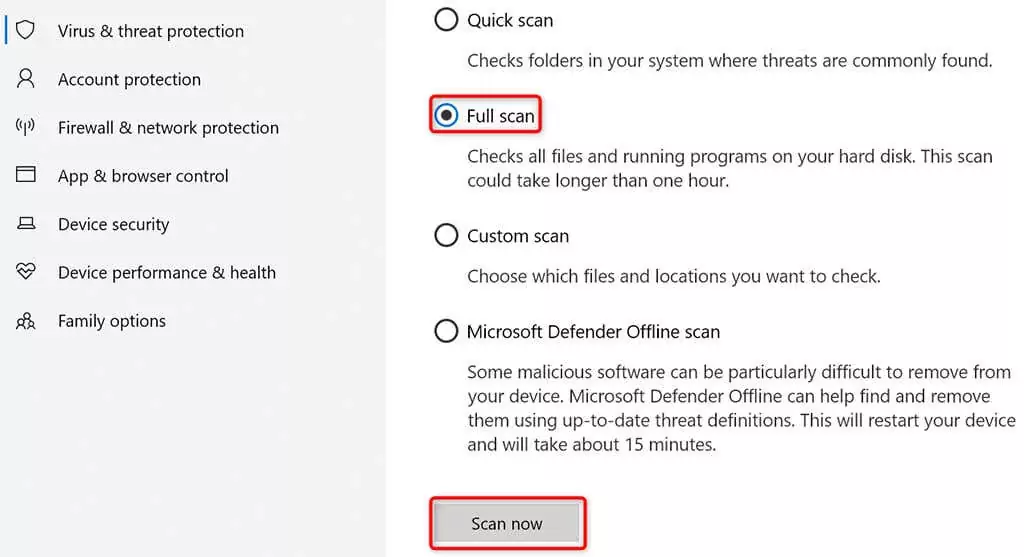 - Bàn trợ giúp Geek Chạy Quét vi-rút để khắc phục sự cố rò rỉ bộ nhớ của Windows 10 hình 3