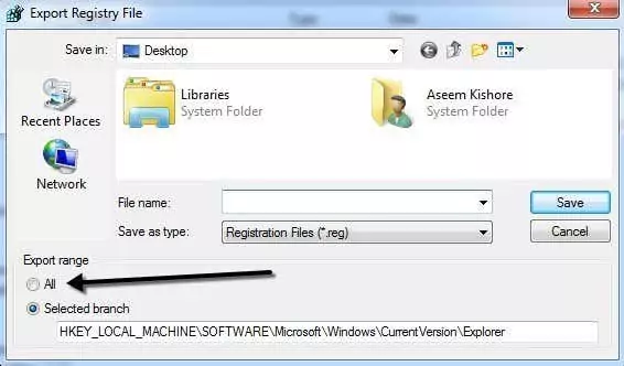 Hướng dẫn cơ bản để sao lưu và khôi phục sổ đăng ký Windows 6 đăng ký phạm vi xuất khẩu