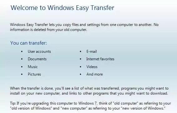 Chuyển tập tin từ Windows XP, Vista, 7 hoặc 8 sang Windows 10 bằng Windows Easy Transfer 3 cửa sổ 7 đến 8