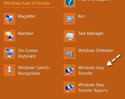 Chuyển tập tin từ Windows XP, Vista, 7 hoặc 8 sang Windows 10 bằng Windows Easy Transfer 11 hệ thống cửa sổ