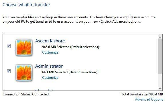 Chuyển tập tin từ Windows XP, Vista, 7 hoặc 8 sang Windows 10 bằng Windows Easy Transfer 19 sự chuyển khoản