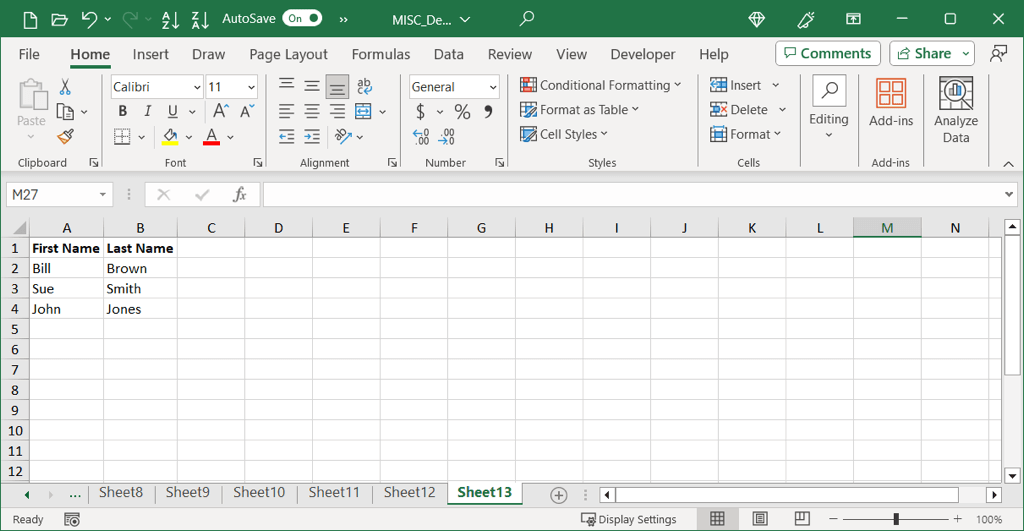 cách bỏ ẩn-cột-hoặc-hàng-trong-excel-bảng-nén-4-nén - Help Desk Geek Cột và hàng đầu tiên được hiển thị trong Excel