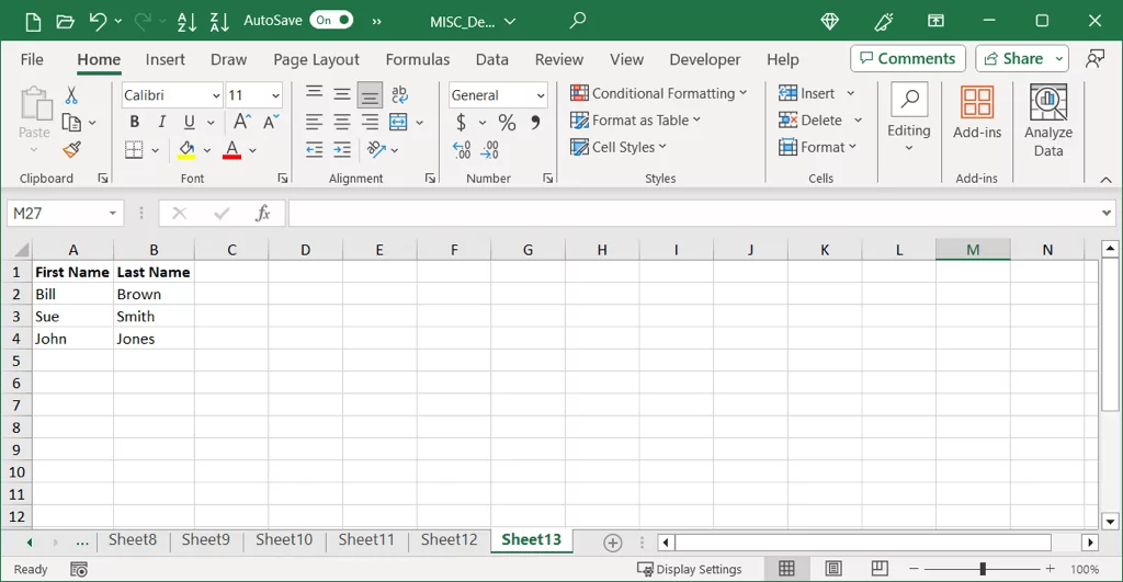 cách bỏ ẩn-cột-hoặc-hàng-trong-excel-bảng-nén-4-nén - Help Desk Geek Cột và hàng đầu tiên được hiển thị trong Excel