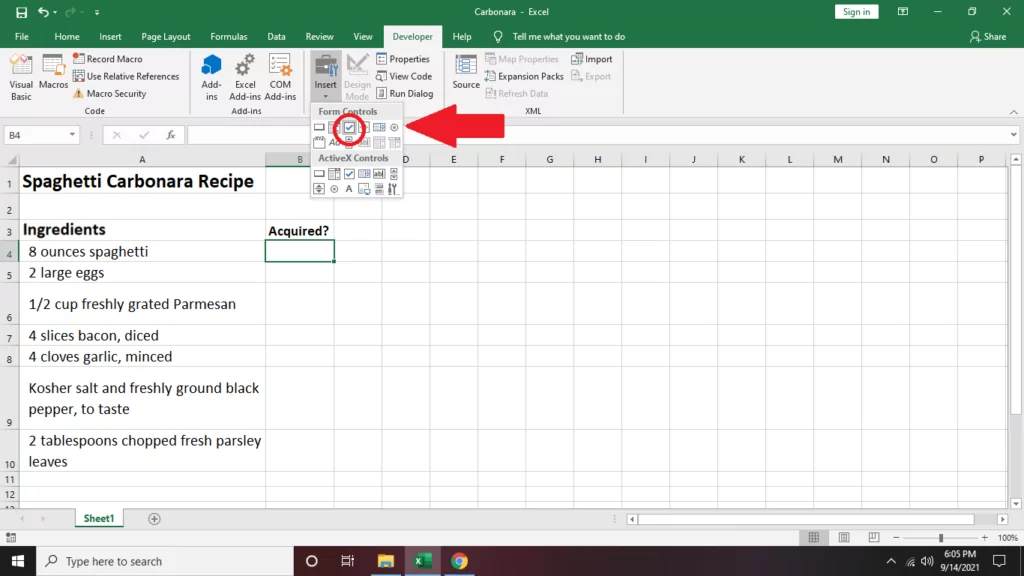 - Bàn trợ giúp Geek Cách sử dụng Checkbox trong Excel hình 5