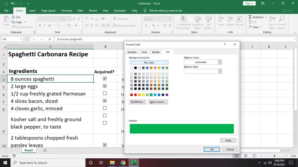 - Bàn trợ giúp Geek Sửa đổi danh sách kiểm tra Excel của bạn bằng cách sử dụng hình ảnh định dạng có điều kiện 2