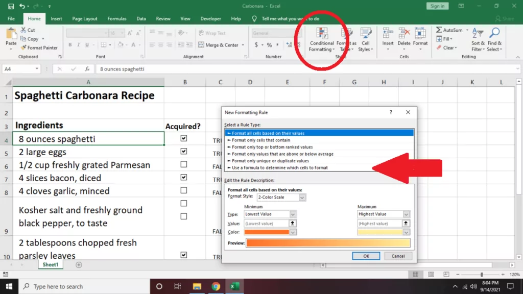 - Bàn trợ giúp Geek Sửa đổi danh sách kiểm tra Excel của bạn bằng hình ảnh định dạng có điều kiện