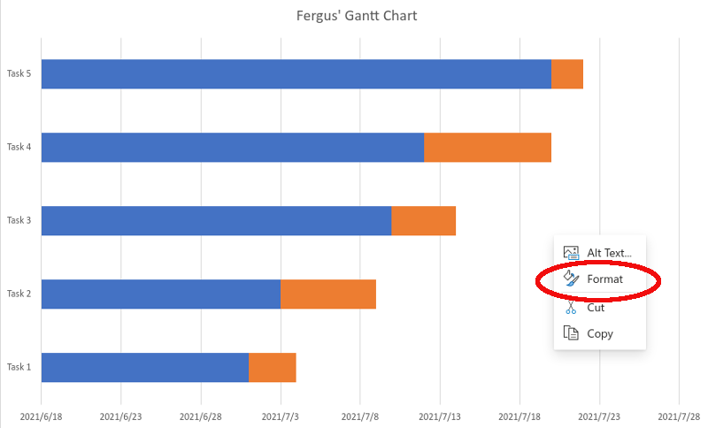 Cách ghi bản trình bày PowerPoint có tường thuật - Help Desk Geek Cách tạo biểu đồ Gantt trong Microsoft Excel hình 9