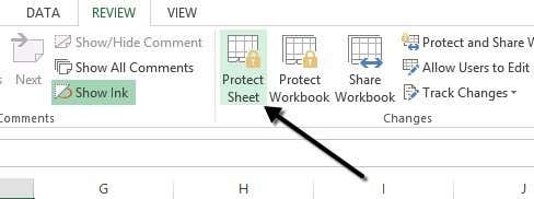 bảo vệ tấm excel