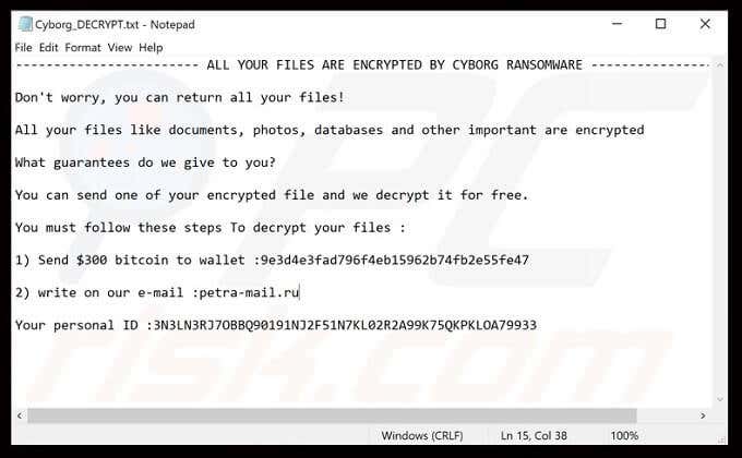 Cyborg-Ransomeware - Mẹo công nghệ trực tuyến Các loại Virus máy tính thường gặp hình ảnh 3