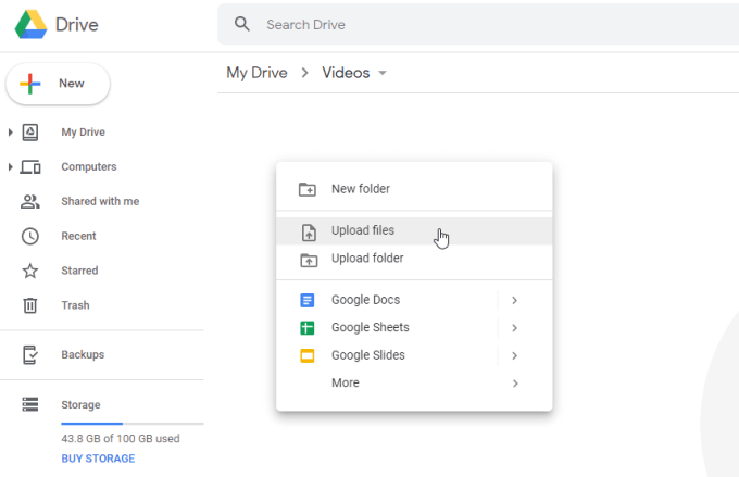 upload-to-drive1 - Mẹo kỹ thuật trực tuyến Cách gửi video lớn bằng dịch vụ đám mây image