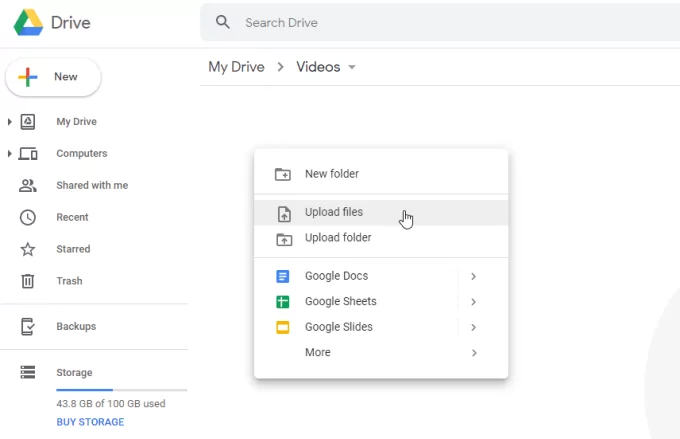 upload-to-drive1 - Mẹo kỹ thuật trực tuyến Cách gửi video lớn bằng dịch vụ đám mây image