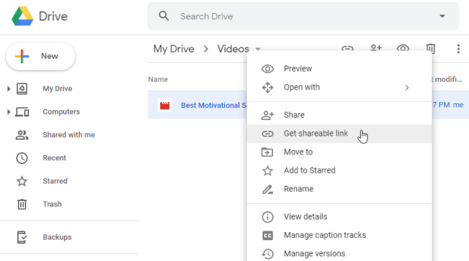 google-drive-share-link - Mẹo kỹ thuật trực tuyến Cách gửi video dung lượng lớn bằng dịch vụ đám mây hình 2