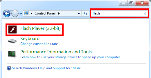 flash-control-panel-search - Mẹo kỹ thuật trực tuyến Hình ảnh Internet Explorer 2