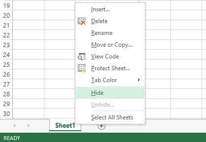 bảng ẩn excel