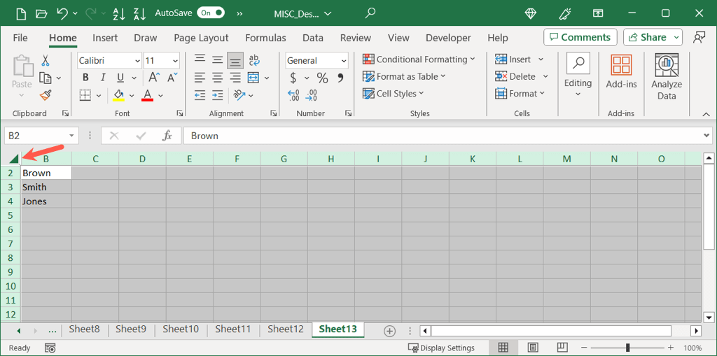 cách bỏ ẩn-cột-hoặc-hàng-trong-excel-worksheet-1-nén - Help Desk Geek Nút Chọn tất cả cho một bảng Excel