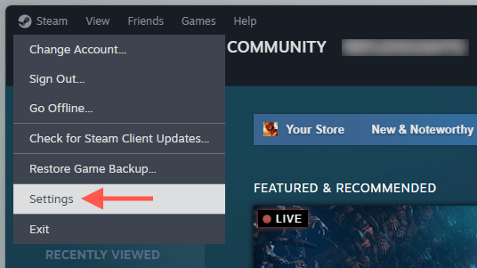 cách kiểm tra-steam-games-storage-usage-in-windows-11-3-nén - Help Desk Geek Menu hấp với Settings tùy chọn được đánh dấu.