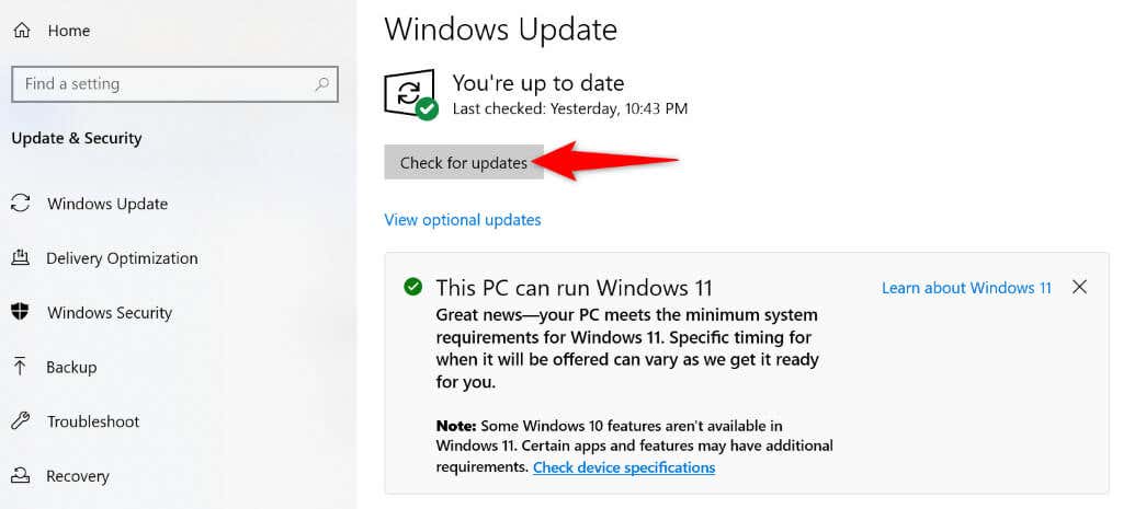 - Bàn trợ giúp Geek Cập nhật phiên bản Windows của bạn để sửa lỗi OneDrive hình ảnh 2