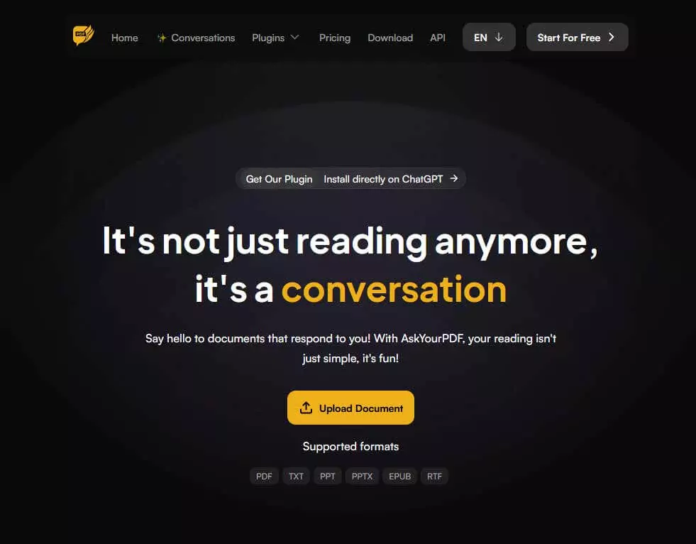 Cách tải tài liệu Word hoặc PDF lên ChatGPT 13 Tải tệp của bạn lên AskYourPDF.com để nhận ID tài liệu