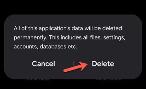 Cách khắc phục lỗi "Giao diện người dùng hệ thống không phản hồi" trên Android 11 Đặt lại hình ảnh dữ liệu và bộ nhớ cache của ứng dụng 4