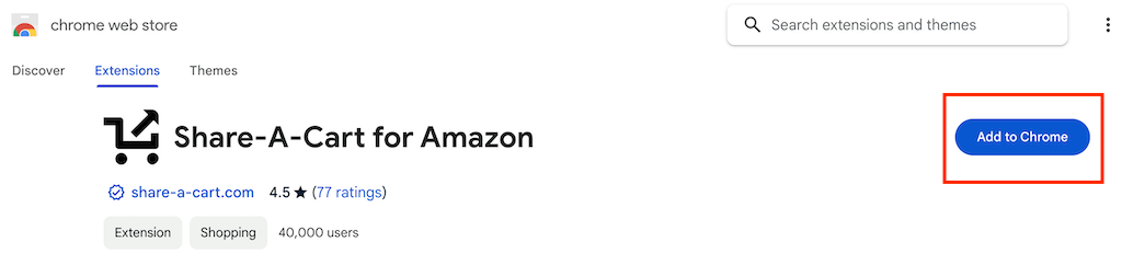 Cách chia sẻ giỏ hàng Amazon của bạn 6 Ảnh chụp màn hình của tiện ích mở rộng Share-A-Cart dành cho Amazon Google Chrome