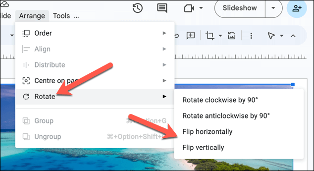 Cách lật hình ảnh trong Google Docs 16 Sử dụng Công cụ hình ảnh lật trong Google Trang trình bày hình ảnh 2