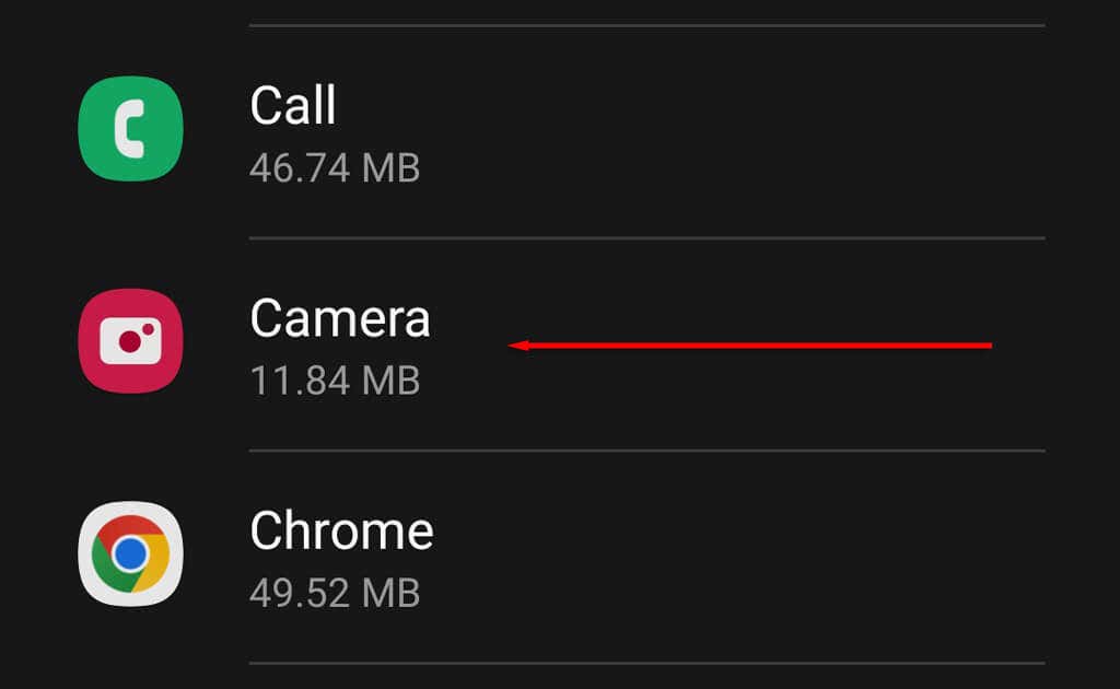 Camera lùi của Android không hoạt động? 10 cách khắc phục 12 Xóa hình ảnh bộ nhớ cache của ứng dụng 2