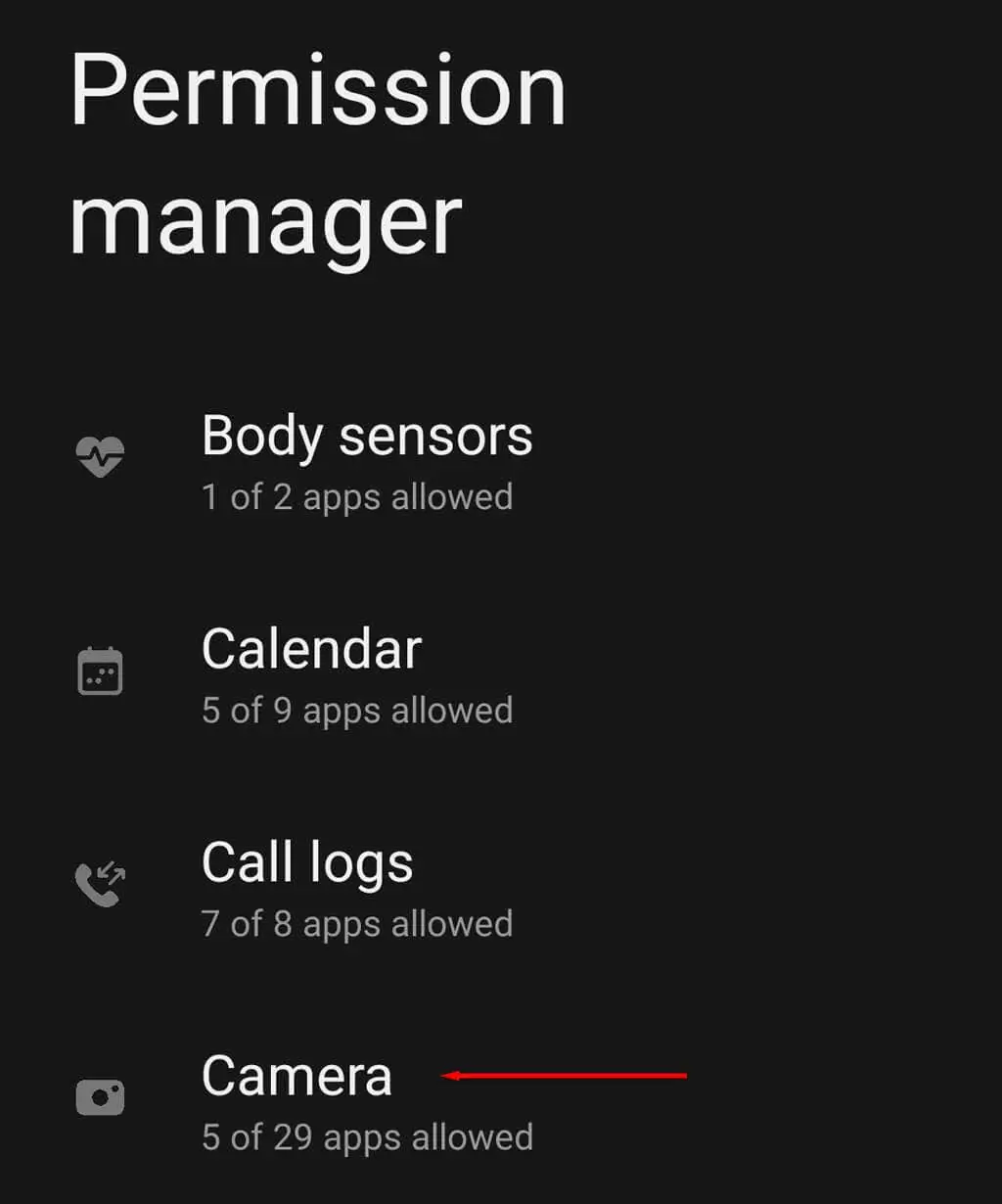 Camera lùi của Android không hoạt động? 10 cách khắc phục 16 Kiểm tra quyền của ứng dụng hình ảnh 3