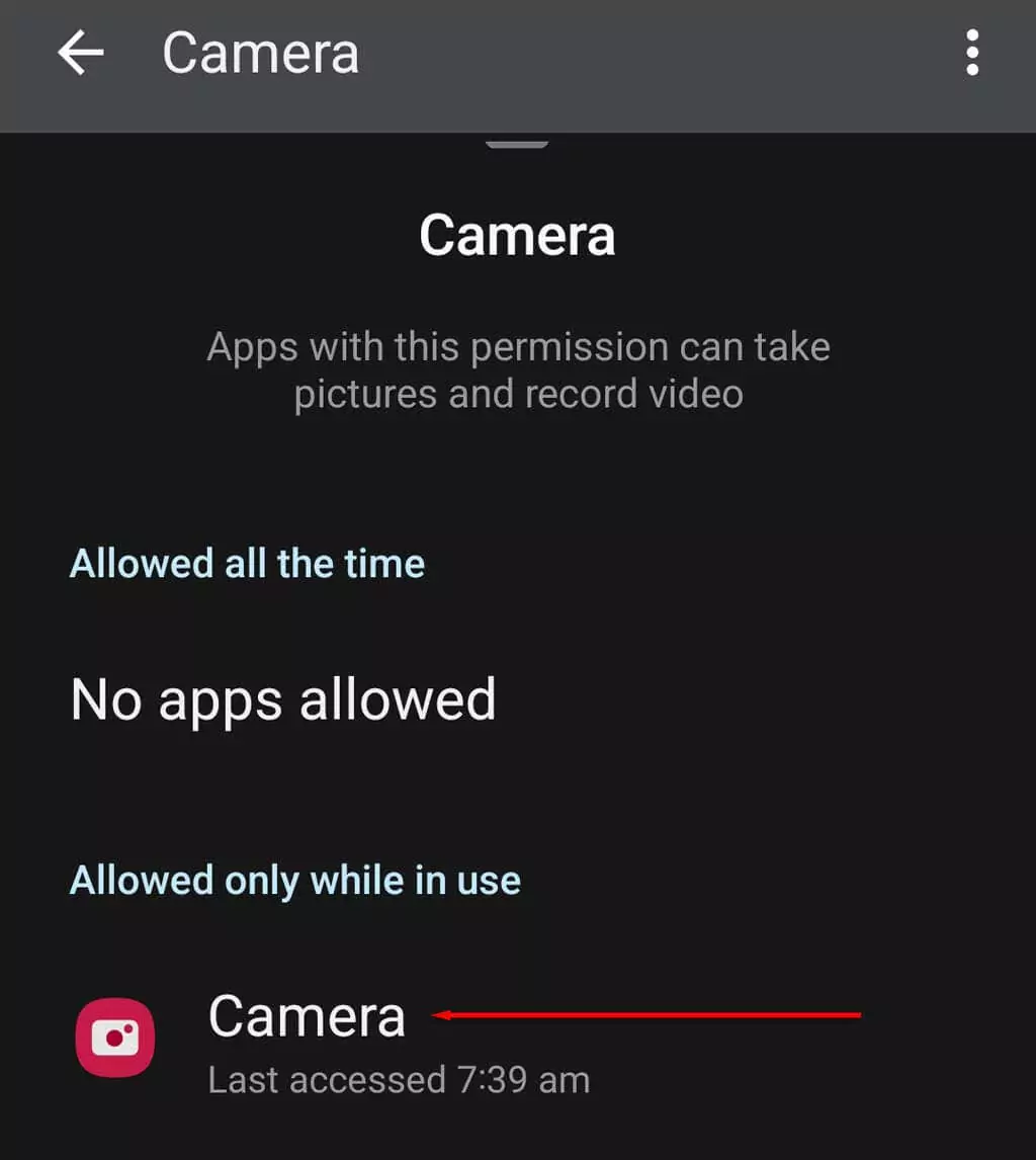 Camera lùi của Android không hoạt động? 10 cách khắc phục 17 Kiểm tra quyền của ứng dụng hình ảnh 4
