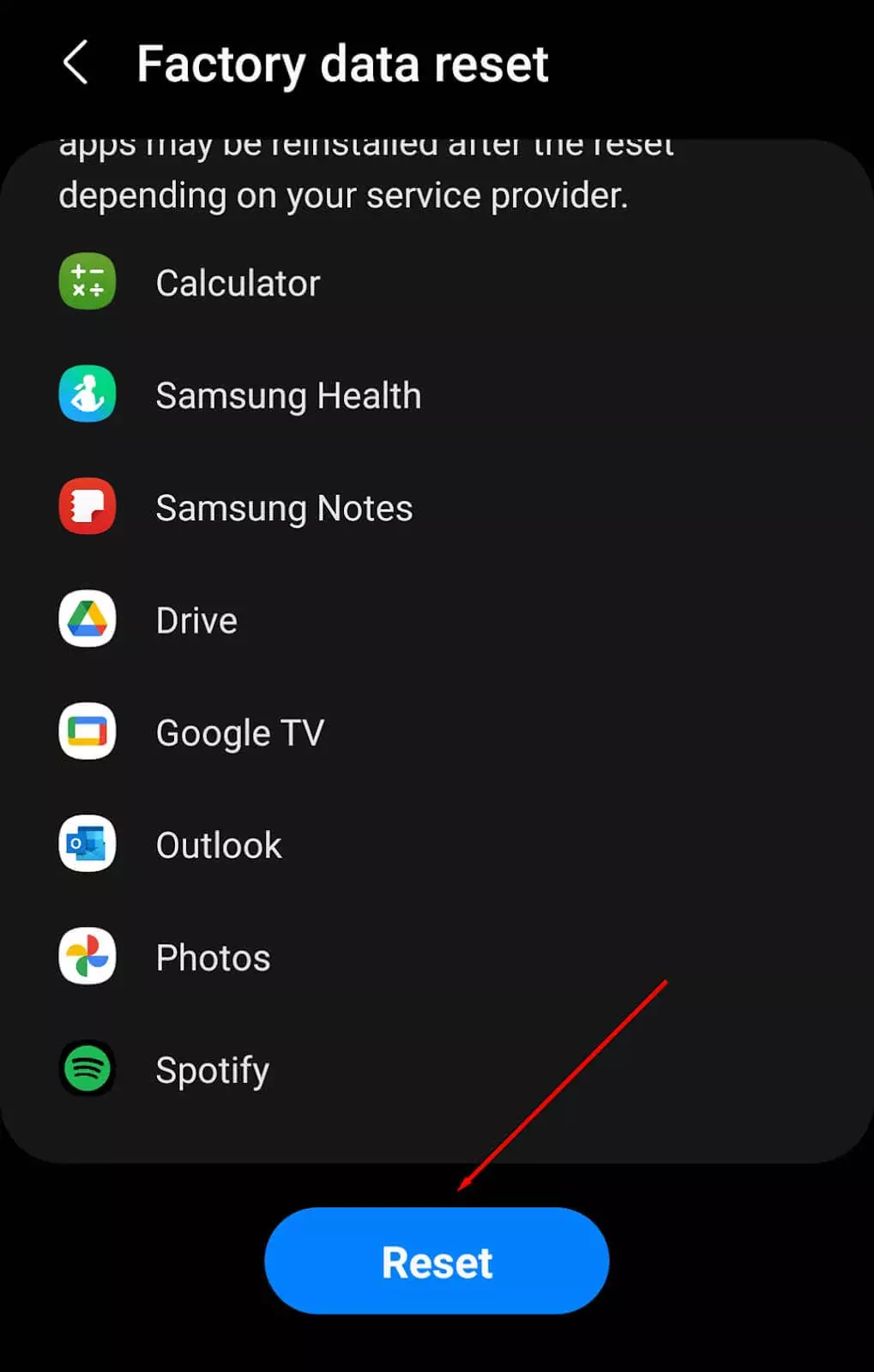 Camera lùi của Android không hoạt động? 10 cách khắc phục 22 Thực hiện Khôi phục cài đặt gốc hình ảnh 4