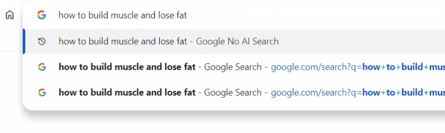Làm thế nào để xoay Off Tìm kiếm AI của Google: Quay lại kết quả tìm kiếm cổ điển 13 Ảnh chụp màn hình tìm kiếm trong Google Chrome để so sánh kết quả với tìm kiếm tùy chỉnh mới