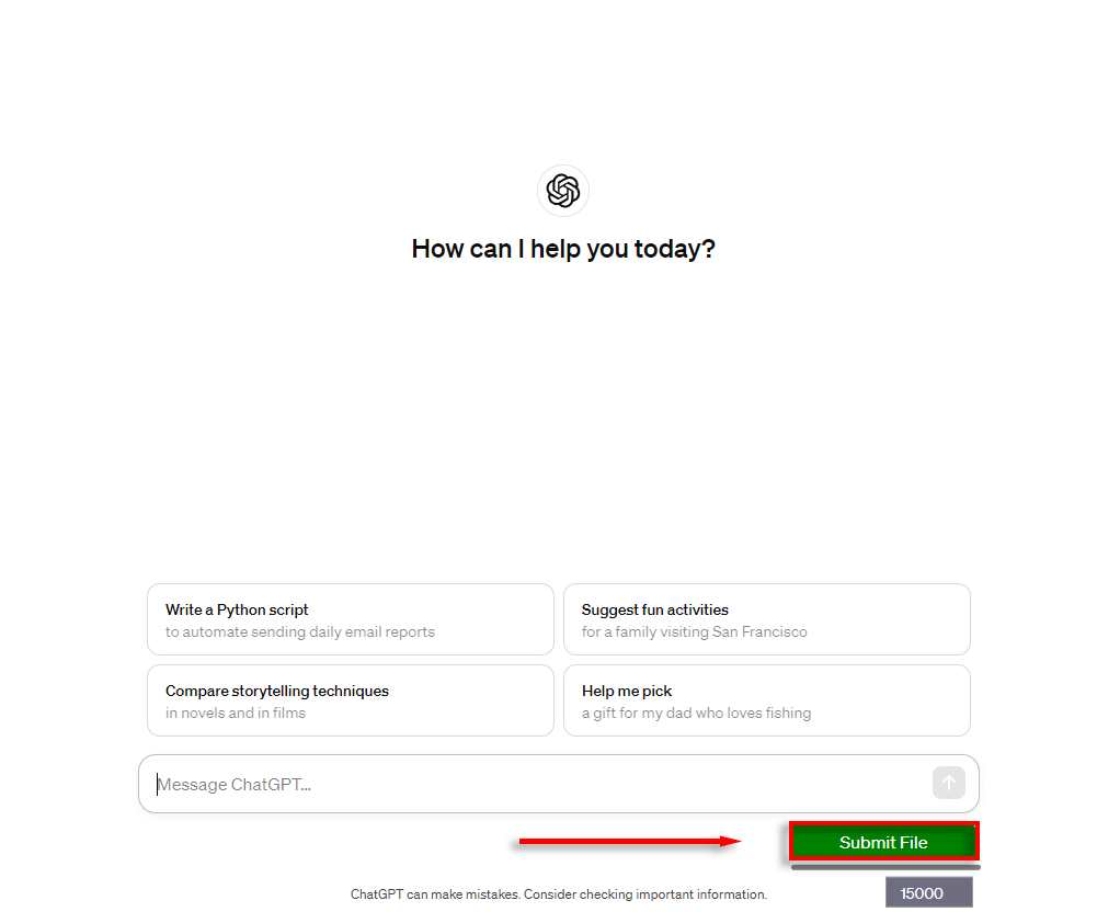 Cách tải tài liệu Word hoặc PDF lên ChatGPT 2 Chọn Gửi tệp