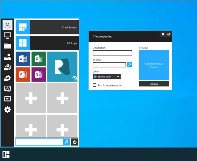 Các lựa chọn thay thế tốt nhất cho Menu Bắt đầu của Windows 11 6 Hiển thị Start Menu Reviver trên Windows 11, với menu cài đặt tùy chỉnh cho từng ô mở