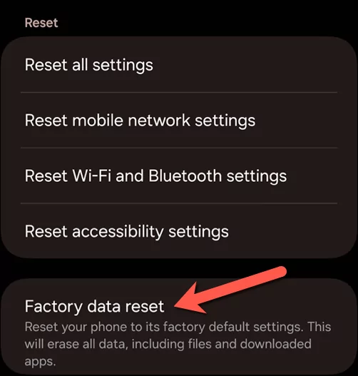 tại sao điện thoại của tôi không cho phép tôi thực hiện cuộc gọi-android-ott-13 bị nén - Mẹo công nghệ trực tuyến Nhấn vào tùy chọn Đặt lại dữ liệu gốc để bắt đầu quá trình đặt lại. - tại sao điện thoại của tôi không cho phép tôi thực hiện cuộc gọi-android-ott-13-nén