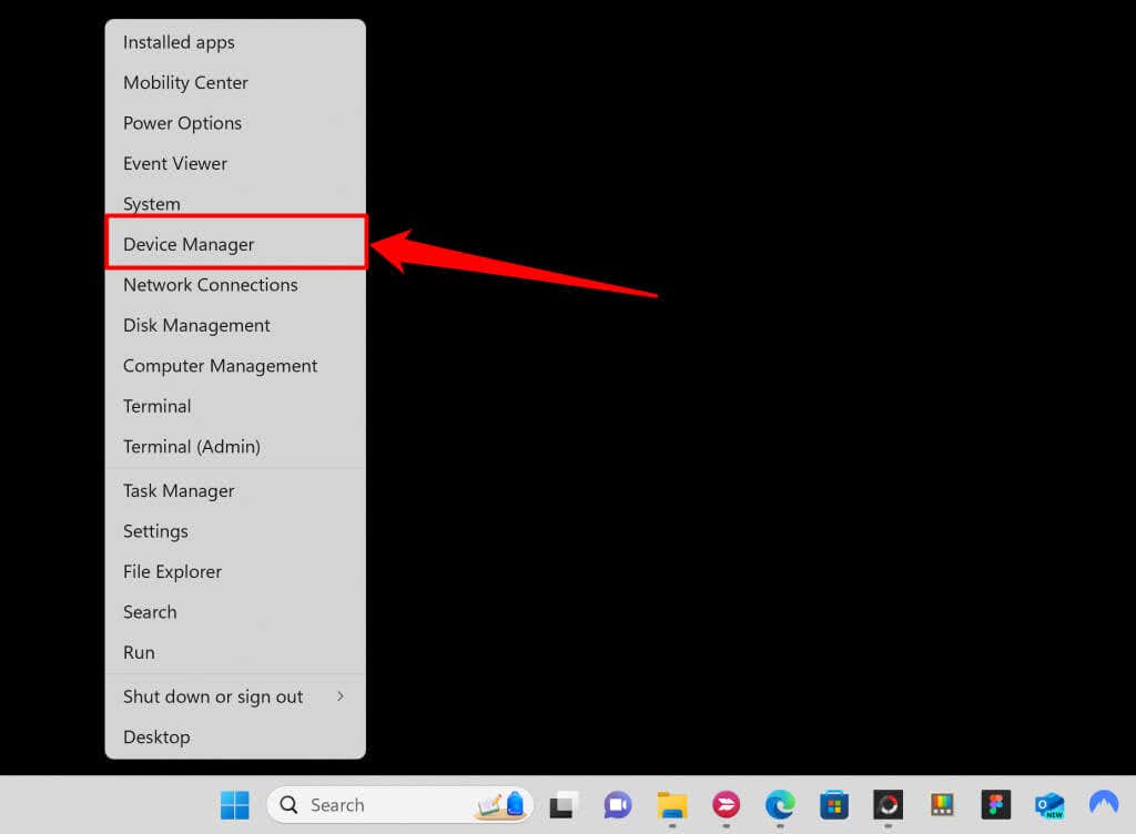 Cách khắc phục lỗi “Remove Failed” Bluetooth trong Windows 11 10 "Device Manager" trong menu Liên kết Nhanh của Windows