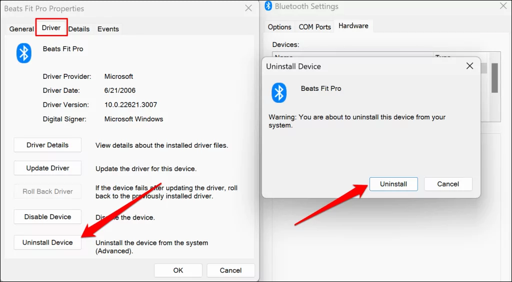 Cách khắc phục lỗi “Remove Failed” Bluetooth trong Windows 11 45 Các bước gỡ cài đặt driver thiết bị Bluetooth trong Windows