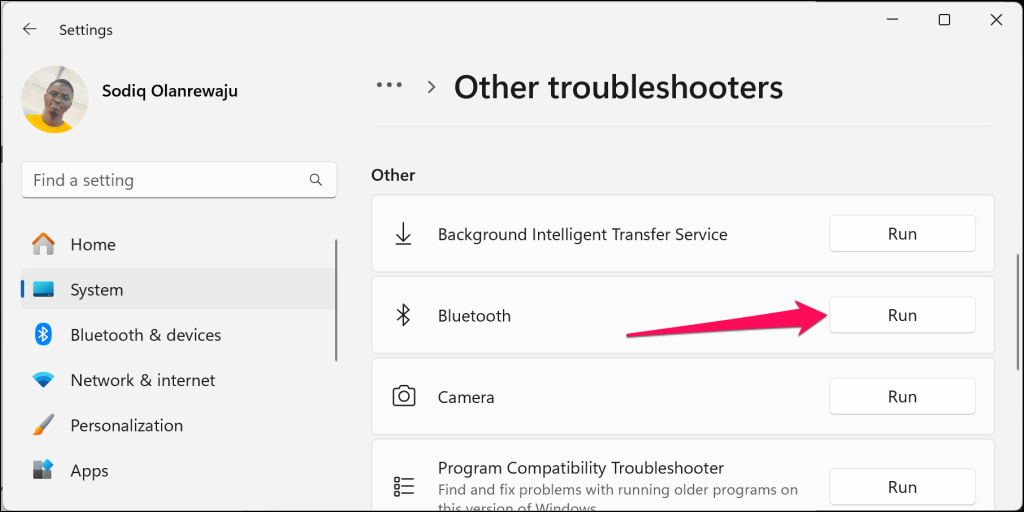 Cách khắc phục lỗi “Remove Failed” Bluetooth trong Windows 11 18 Trình khắc phục sự cố Bluetooth của Windows