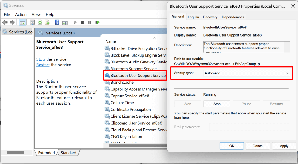 Cách khắc phục lỗi “Remove Failed” Bluetooth trong Windows 11 25 Các bước để thay đổi kiểu khởi động Dịch vụ hỗ trợ người dùng Bluetooth